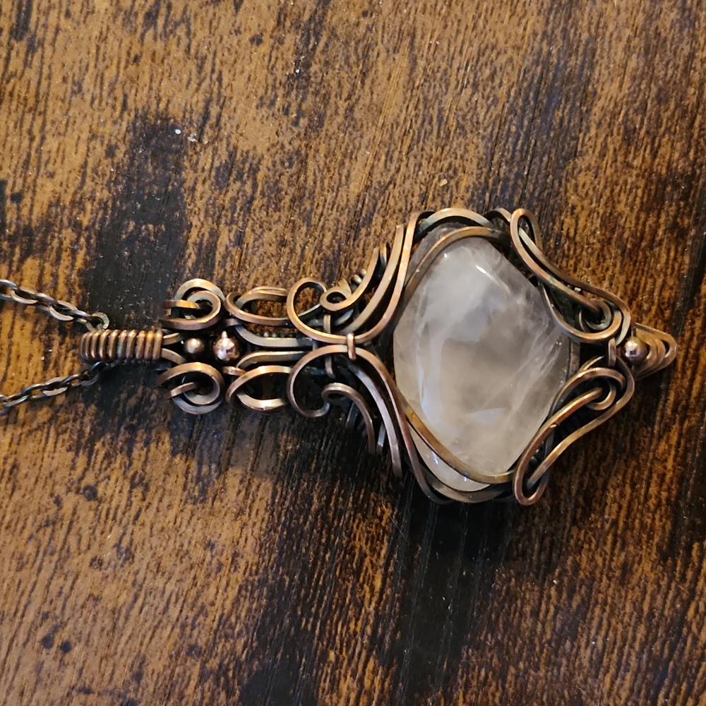 Copper/Rose Quartz Necklace